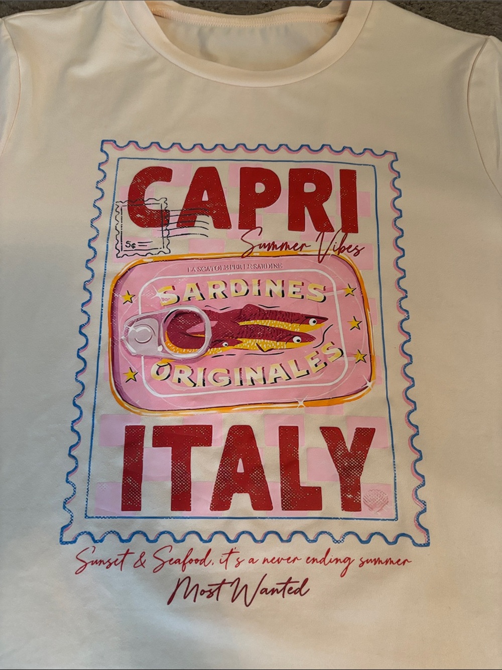 Capri Italy Pink Graphic Tee